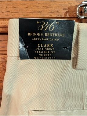 Brooks Brothers Clark Advantage Chino Pants in Beige